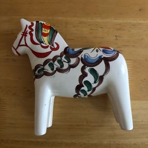 Scandia Ceramic Dala Horse Figure Hand Painted